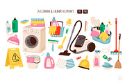 Cleaning & Laundry Clipart, a Work Illustration by vik.stock (Thumbnail 2 of 7)