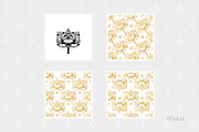 Mehndi Lotus Flowers set 1, a Pattern Graphic by AllNikArt (Thumbnail 3 of 6)