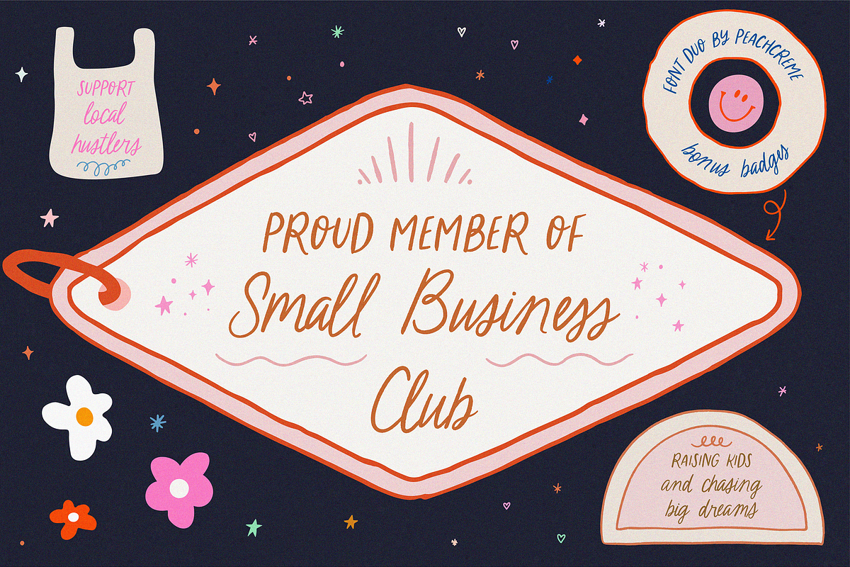 Small Business Club//Fun Font Duo, a Handwritten Font by PeachCreme (Photo 16 of 16)