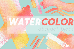Watercolor blobs, coral texture