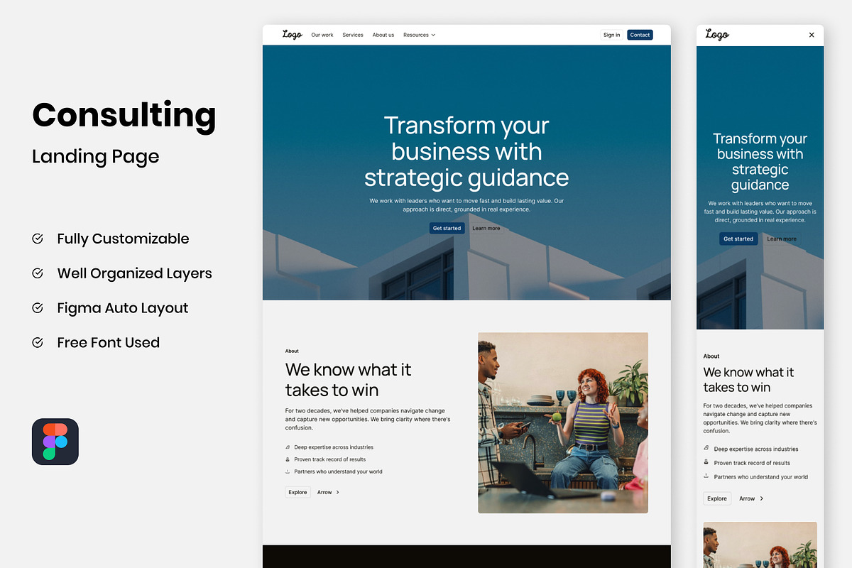 Consulting Landing PAge, a Landing Page Template by RPWDS (Photo 1 of 3)