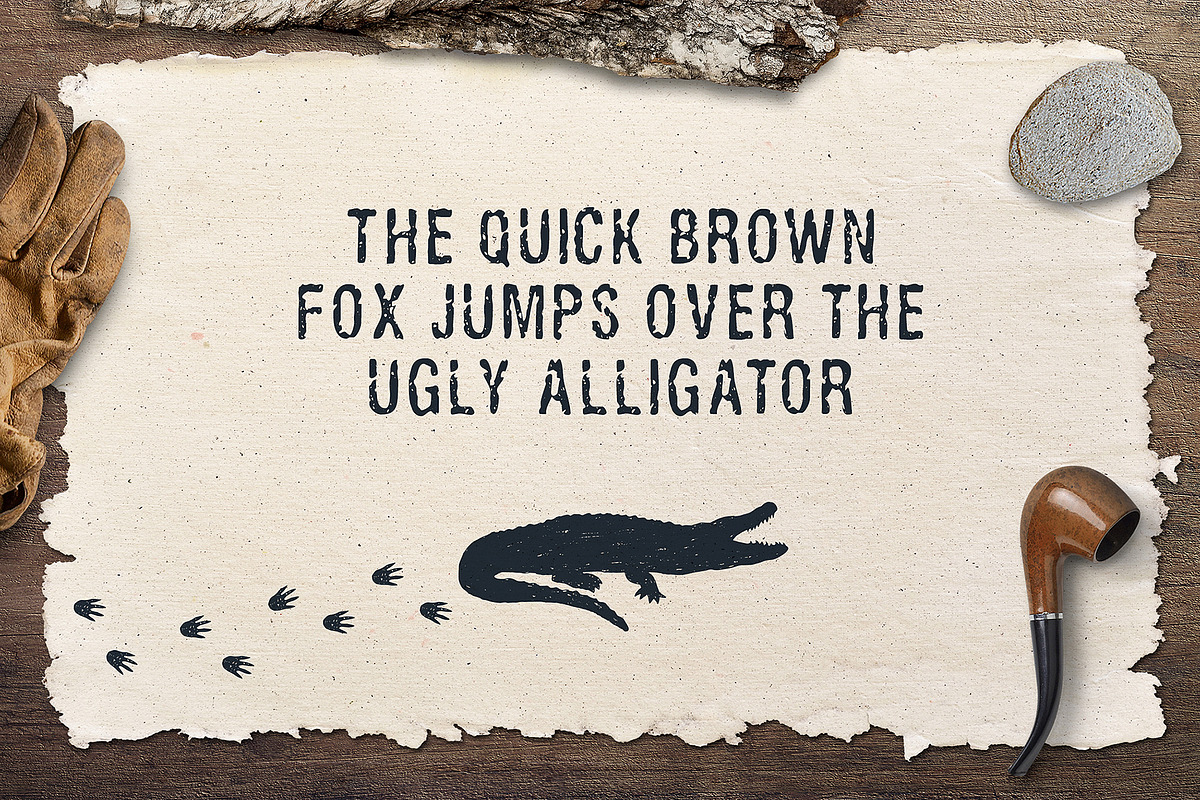 Ugly Alligator. Handmade Grunge Font preview 2