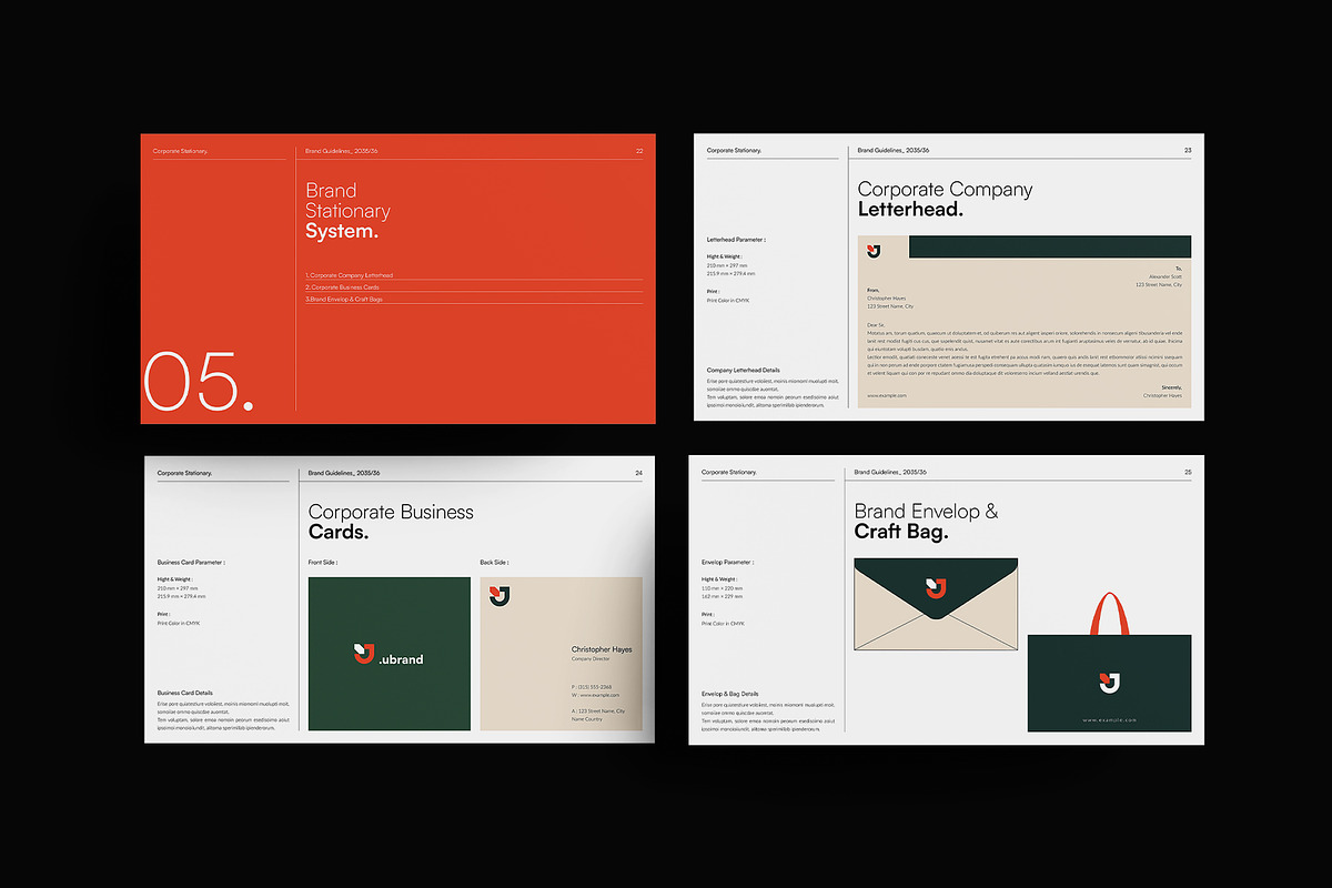 Brand Guidelines Presentation Layout, a Presentation Template by DesignCrest (Photo 10 of 21)