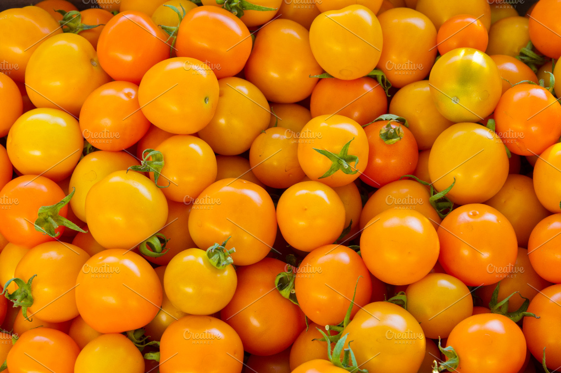 Yellow Or Orange Cherry Tomatoes Stock Photo Containing Tomato And Tomatoes