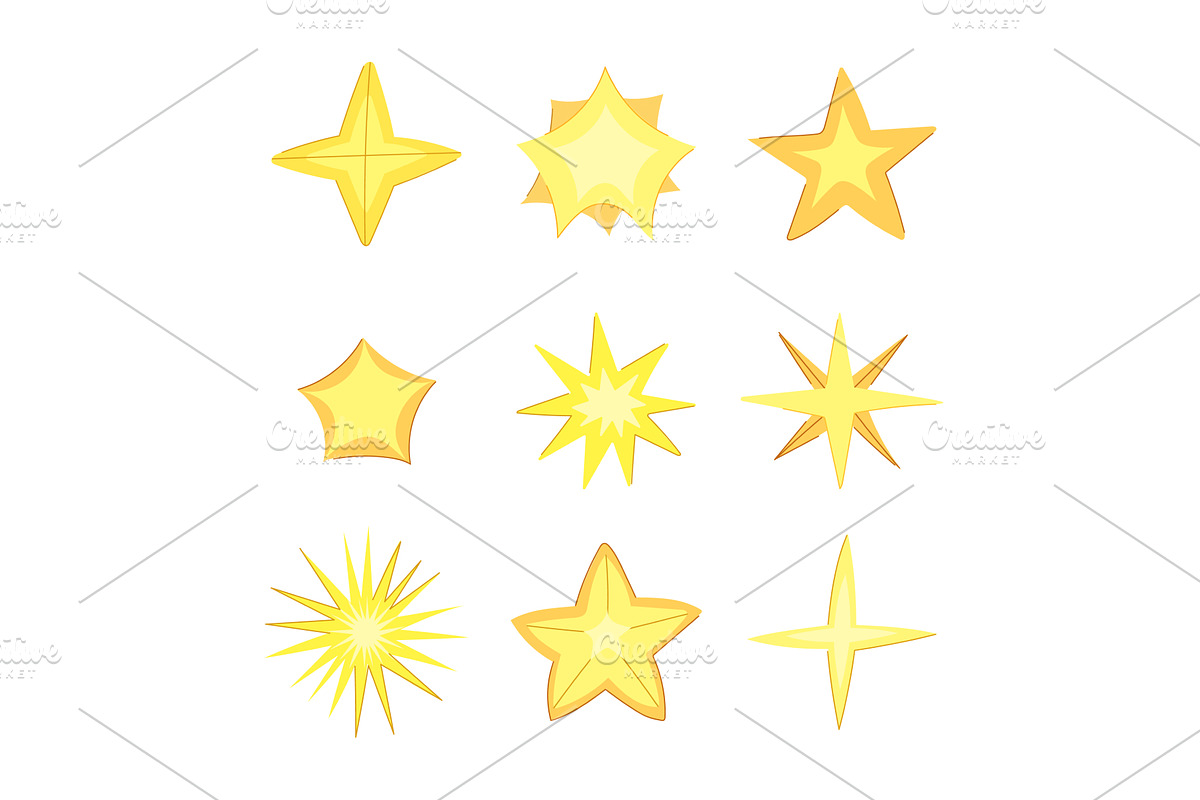 star set cartoon vector illustration, an Object Illustration by pikepicture