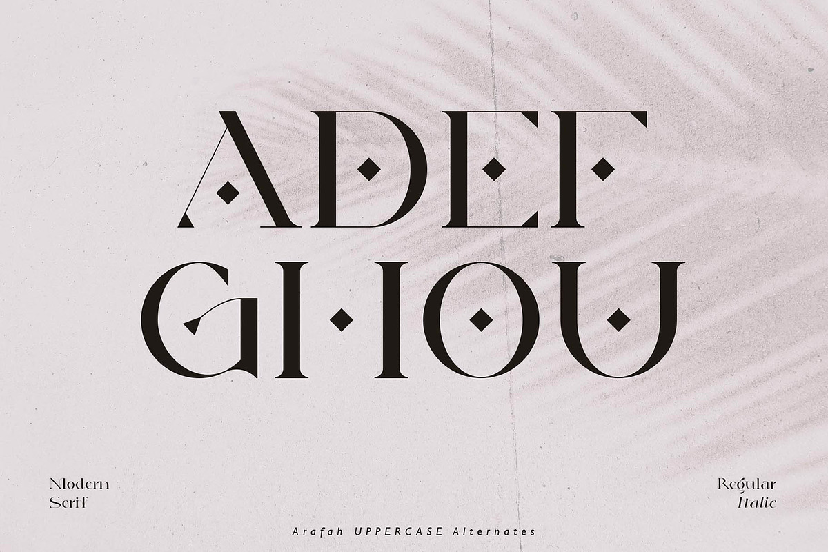 Arafah - Elegant & Modern Serif, a Serif Font by StudioinBry (Photo 7 of 20)