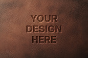 Leather Pressed Logo Mockup, a Mockup by Design Squad (Thumbnail 4 of 4)