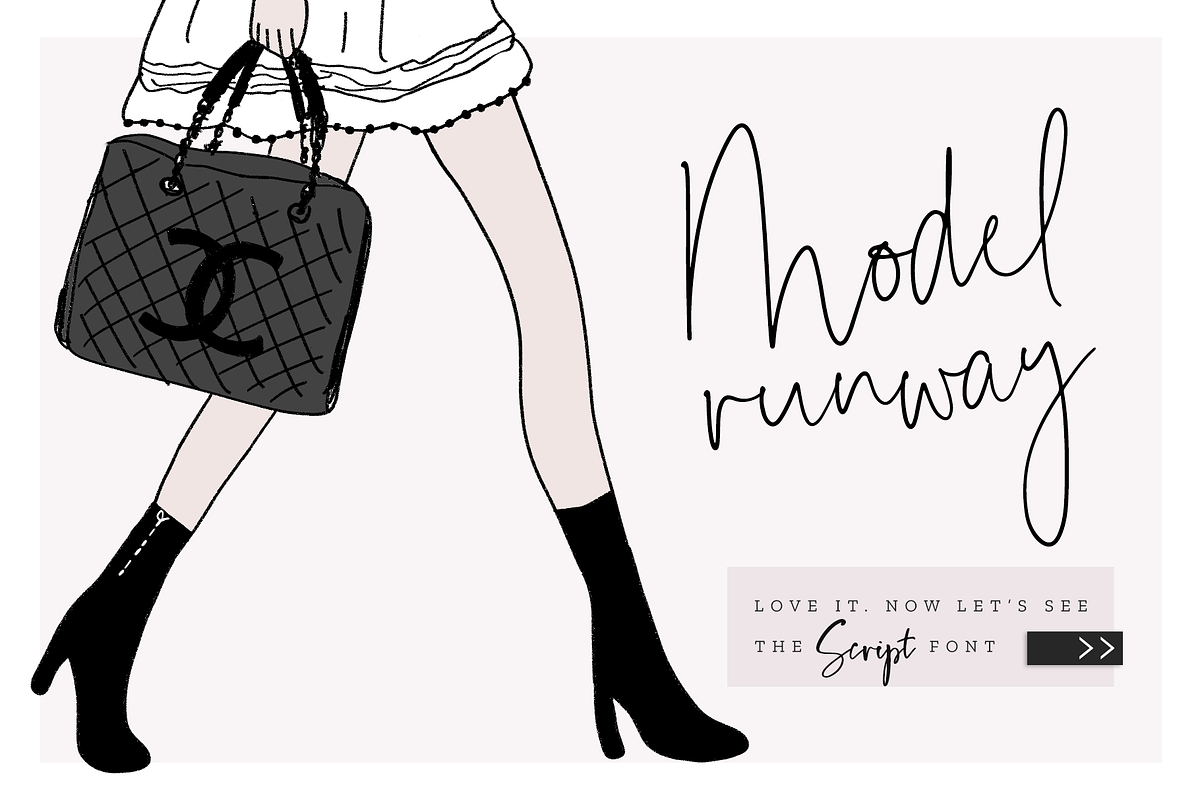 Model Runway Fonts + BONUS Extras preview 8