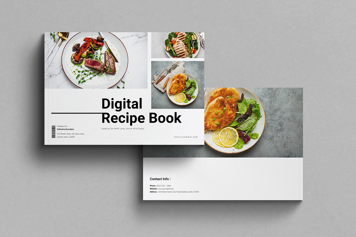 Digital Recipe Book Template, a Brochure Template by E-Type (Photo 7 of 7)