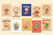 Retro Christmas Cartoon Characters, a Seasonal Illustration by Nadezhda Mikhailova (Thumbnail 10 of 14)