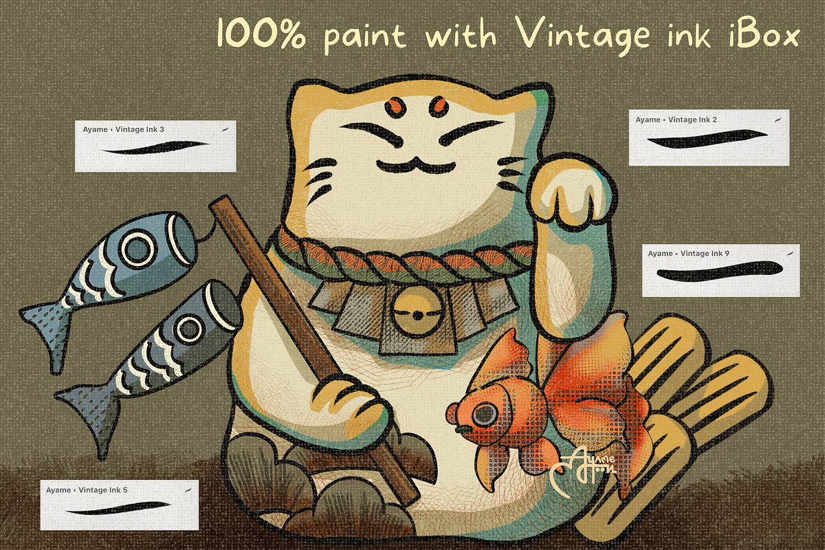 Procreate vintage ink comic brush, a Brush Add-On by ProcreateiBox (Photo 4 of 8)