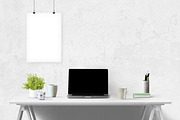 computer mockup | desk mockup bundle, a Mac Mockup by PinkJellyfish (Thumbnail 3 of 8)