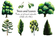 Watercolor trees., an Illustration by Vikeriya (Thumbnail 1 of 3)