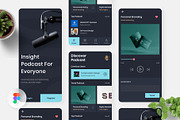 Eshitish - Podcast App Design, an UI Kit Template by Panen Creative (Thumbnail 1 of 3)