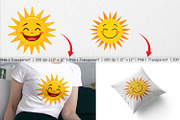Smiling Sun Clipart, a Graphic by Artnoy (Thumbnail 3 of 5)