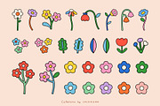 Bloom! - Retro Floral Collection, a Background Graphic by cocomomo (Thumbnail 4 of 11)