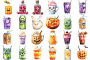 Halloween Drinks Cuties PNG Set, an Illustration by Craft Nest (Thumbnail 2 of 4)