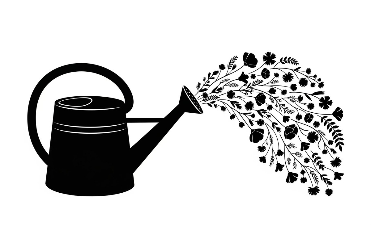 Floral Watering Can Design Bundle, an Illustration by Gaye Art (Photo 11 of 31)