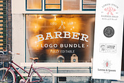 Barber Shop. Minimalistic Logo Set, a Templates & Theme by bartamarabara (Thumbnail 1 of 5)