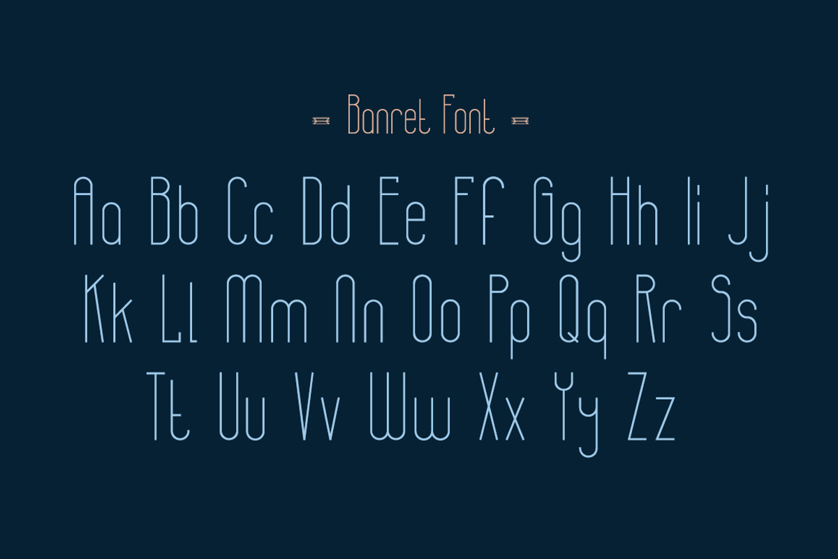 Banret. Font Family preview 3
