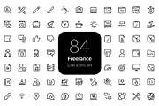 Freelance icons set, an Outline Icon by AIWD (Thumbnail 1 of 2)