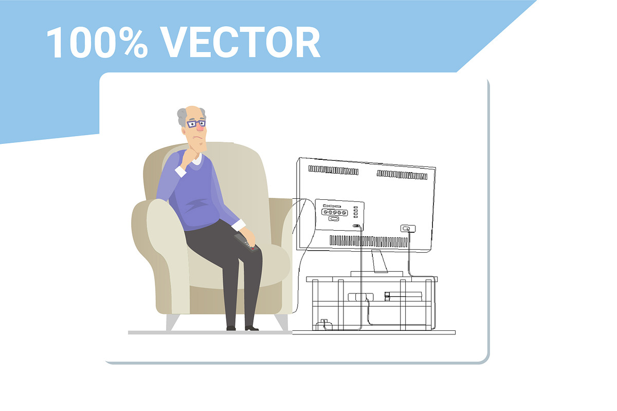 Senior People - Cartoon Characters, a Templates & Theme by Boyko Pictures (Photo 3 of 14)