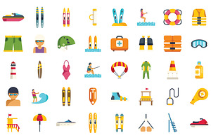 People enjoying water sports and, a Sport Illustration by Ylivdesign