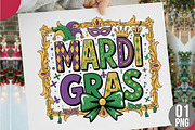 Mardi Gras PNG, Preppy Mardi Gras, an Illustration by Designking (Thumbnail 1 of 6)