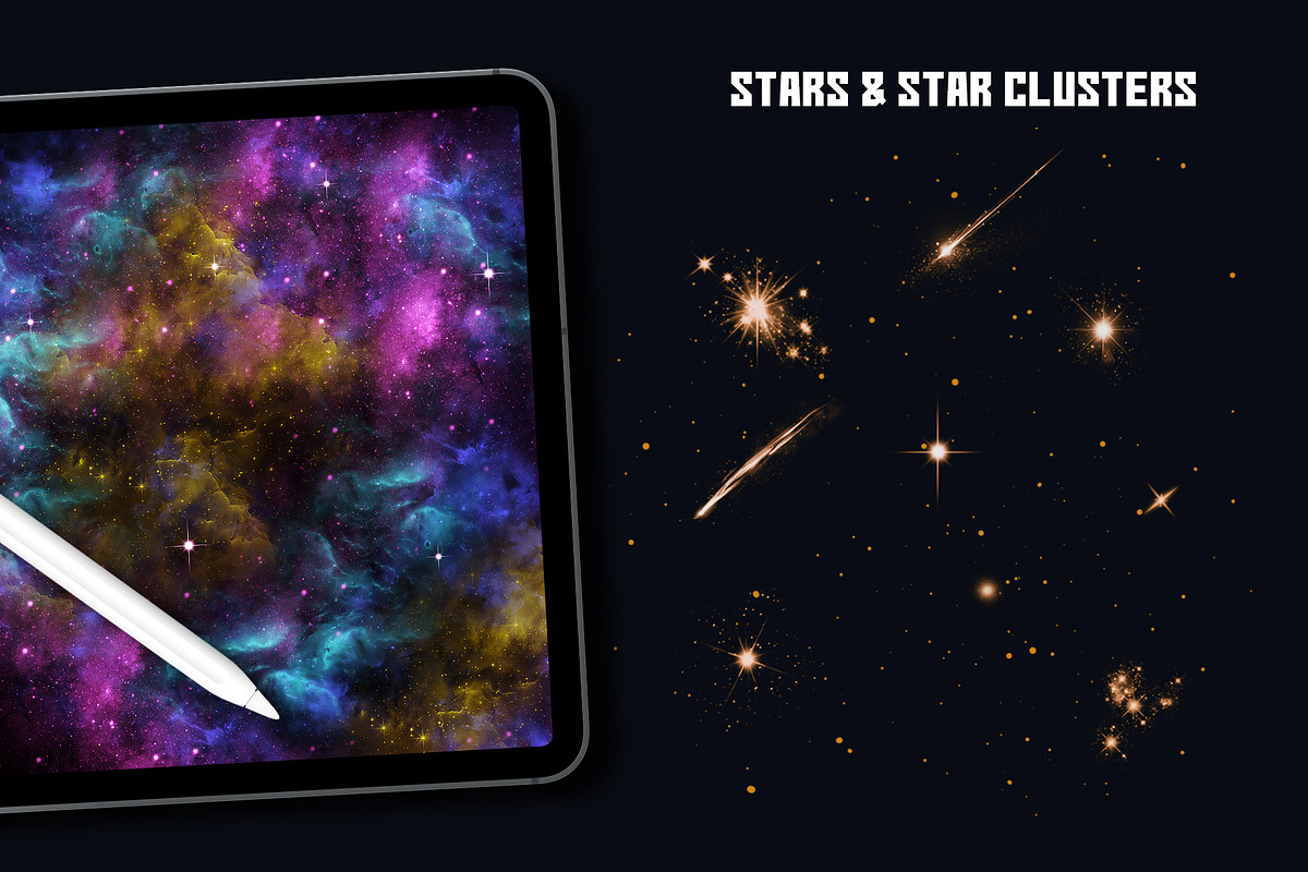 Galaxy Creator brushes for Procreate, a Brush Add-On by seamless team (Photo 7 of 7)