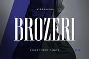 Brozeri - Casual Serif Family, a Serif Font by Arterfak Project (Thumbnail 1 of 14)