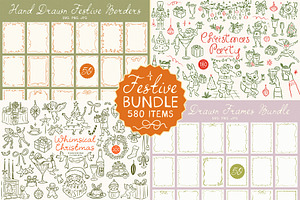 Hand Drawn Christmas SVG Bundle