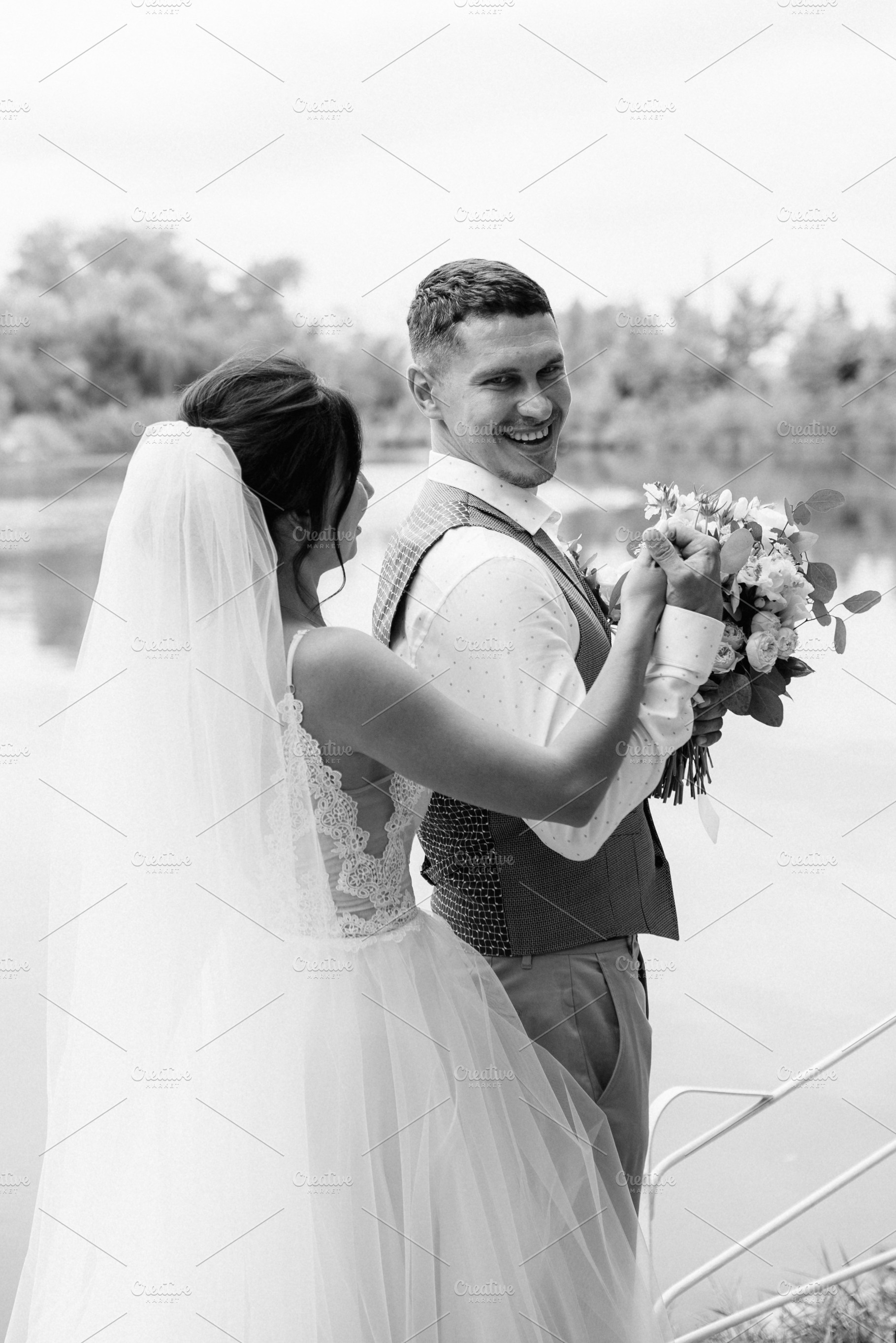 the first meeting of the bride and groom, a Photo by Weddings, People, Travel