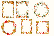 Watercolor Frames Autumn Clipart, an Object Illustration by Pattern + watercolor (Thumbnail 6 of 10)