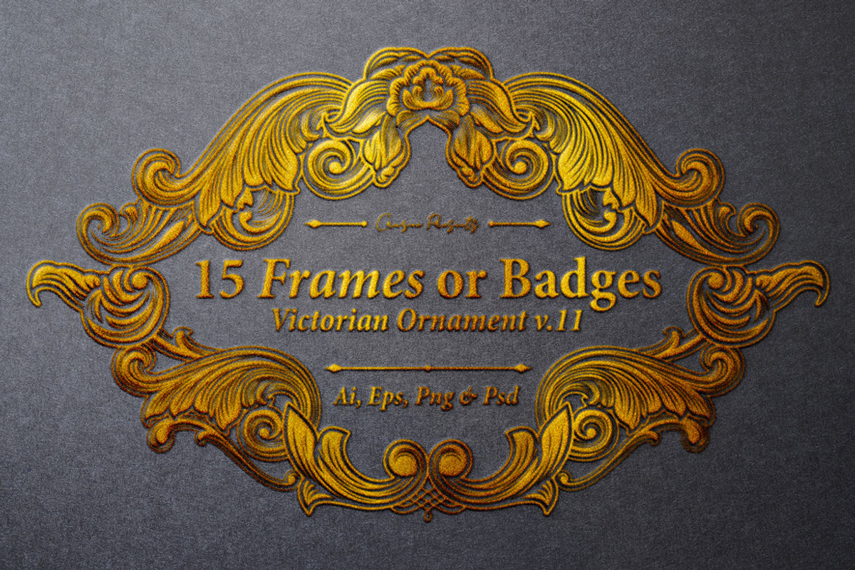 15 Frames v.11 - Victorian Ornament, a Graphic by Cruzine (Photo 3 of 7)