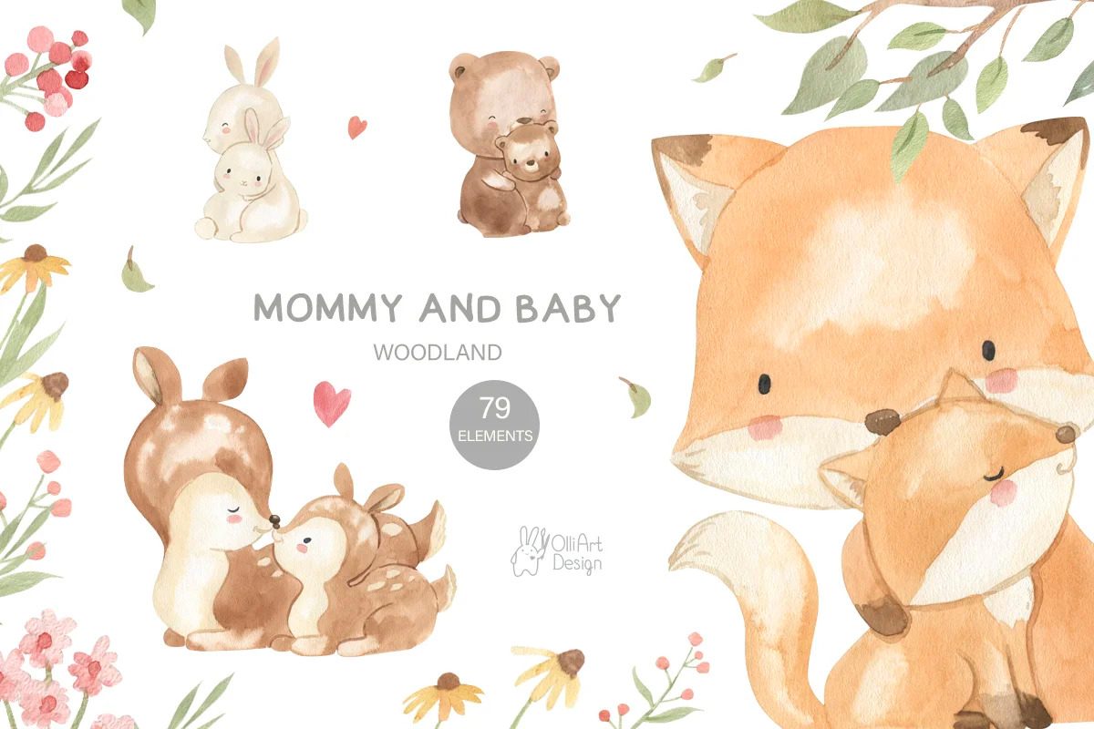 Animal BUNDLE. Watercolor, an Animal Illustration by OlliArtDesign (Photo 6 of 17)