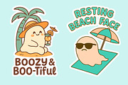 Cute Ghosts on Vacation  Svg Png, an Object Graphic by LaVika (Thumbnail 4 of 11)