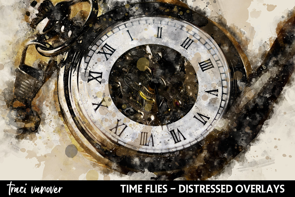 Clocks & Watches Distressed Overlays, an Illustration by ephemoire (Photo 7 of 9)