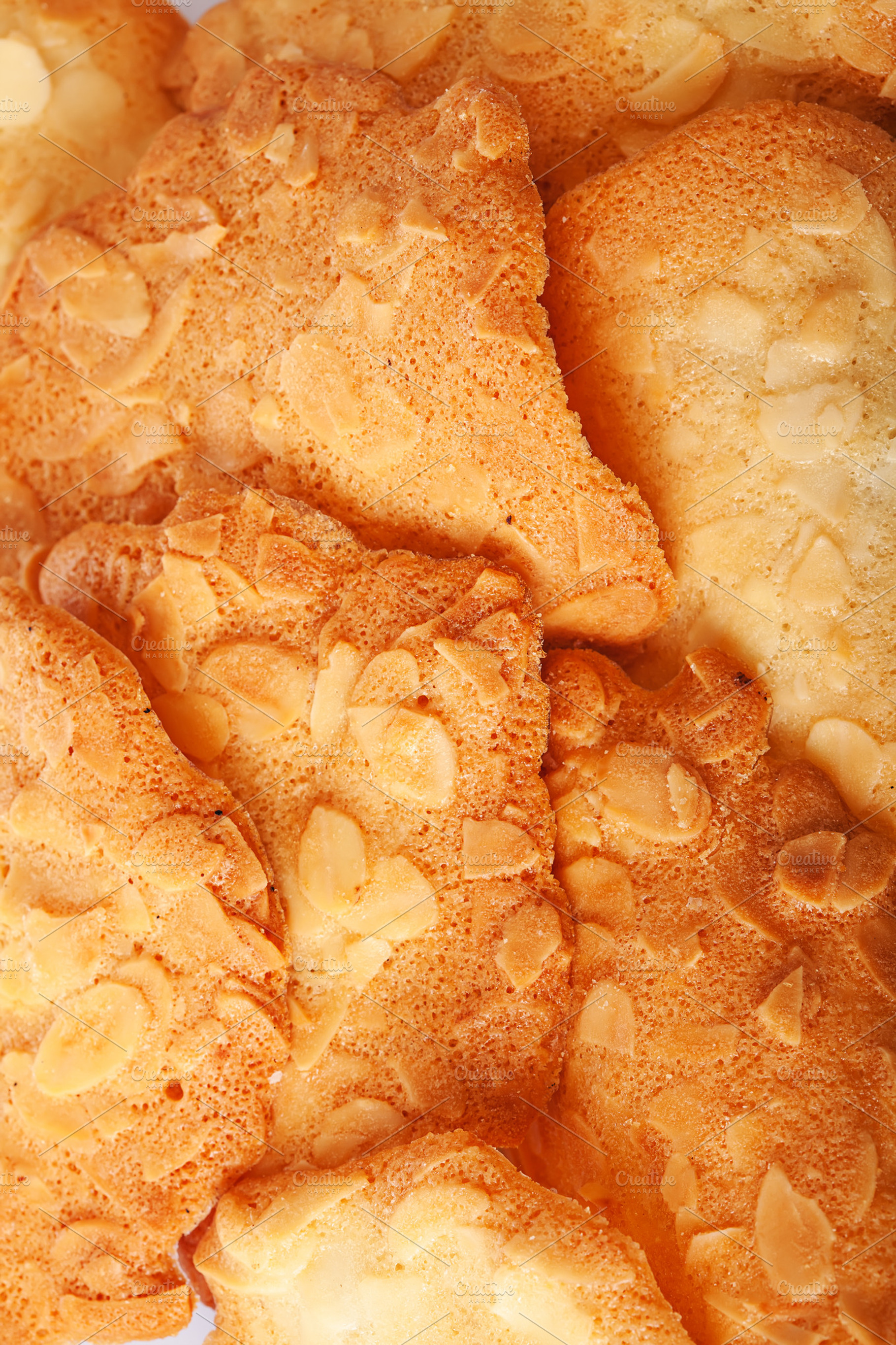 Almond Cookies Closeup Food Background Containing Almond Background And
