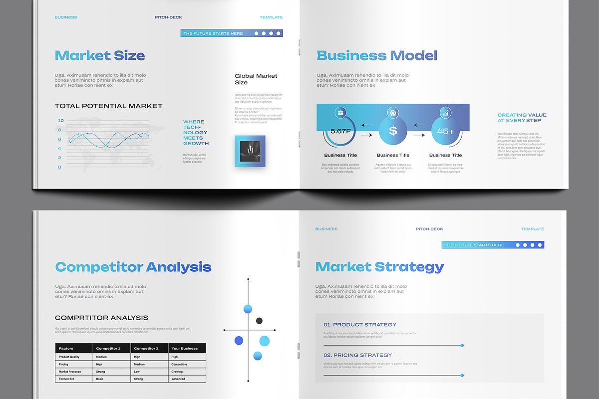 Business Pitch Deck Book Template, a Brochure Template by MightyDesign (Photo 5 of 9)