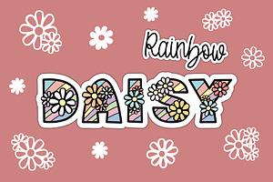 Daisy Rainbow OTF, a Symbol Font by DREAMs Soul G.