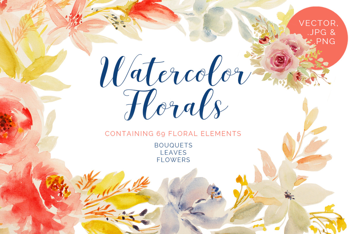 69 Watercolor Florals Bundle, a Graphic by RalucaGheorghe (Photo 1 of 6)