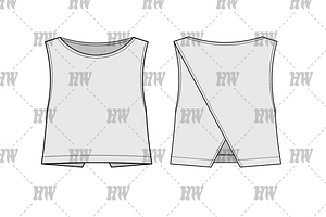 Open Back Tank Fashion Flat