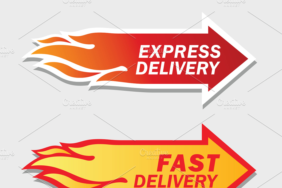 Express and Fast Delivery symbols, a Transportation Illustration by sibgat