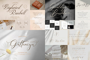 90% OFF! Elegant Script Font Bundle