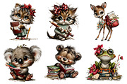 Back to School Animals Clipart, an Animal Illustration by DreamArtGraphic (Thumbnail 3 of 3)