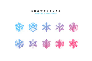 Set vector snowflakes., an Illustration by Modern vector