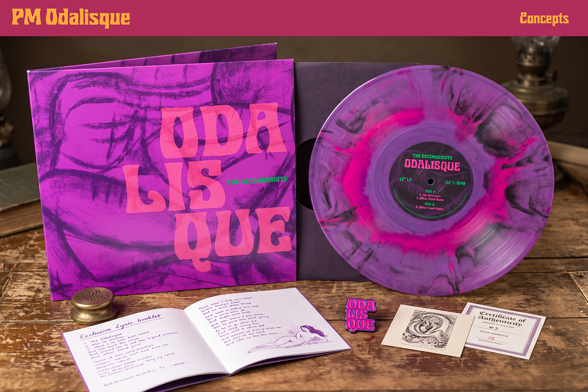 Odalisque Psychedelic Nouveau Font, a Sans Serif Font by Paper Moon Graphic Supply (Photo 6 of 6)