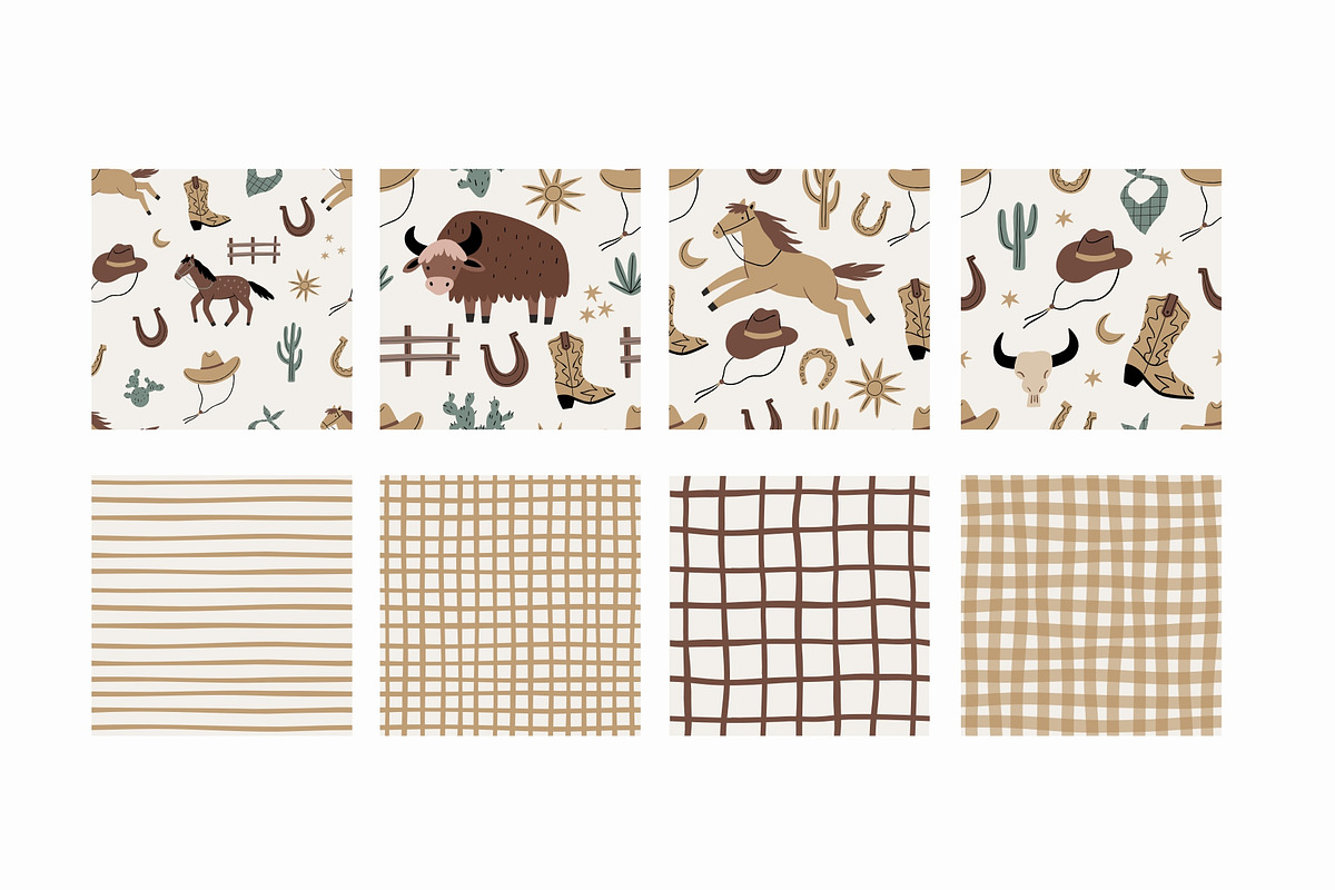Howdy - Hand Drawn Western Elements, a Decorative Illustration by Barkova Nadya (Photo 3 of 6)