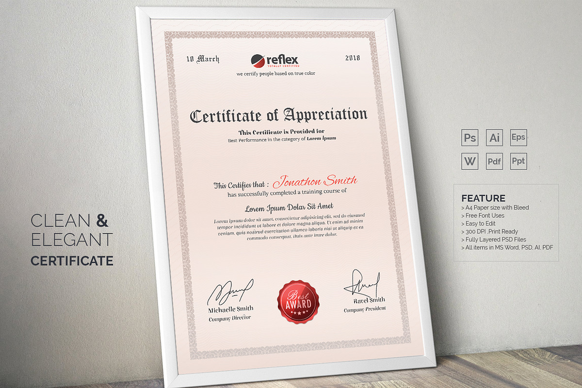 Certificate, a Stationery Template by deviserpark (Photo 5 of 8)
