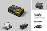 Editable Shoes Box Mockup, an Advertising Mockup by bimockup (Thumbnail 1 of 6)